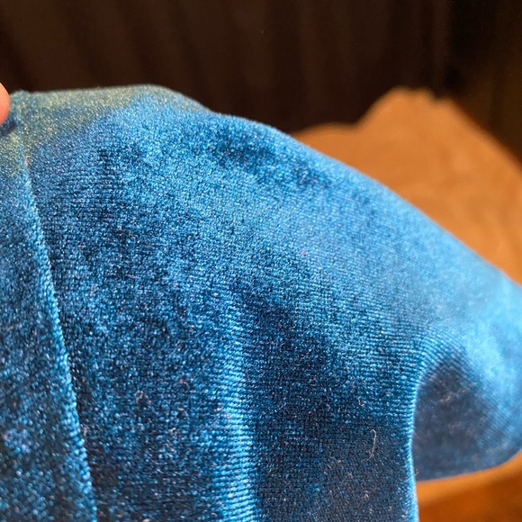Garage Teal Velour Leggings - Picture 5 of 7